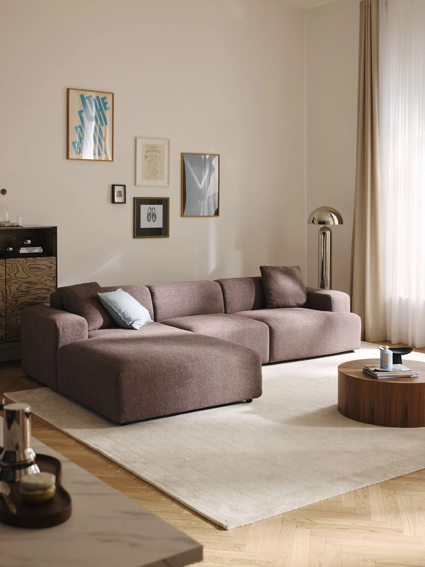 Mira Large Köşe Koltuk Antik Pembe