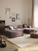 Mira Large Köşe Koltuk Antik Pembe