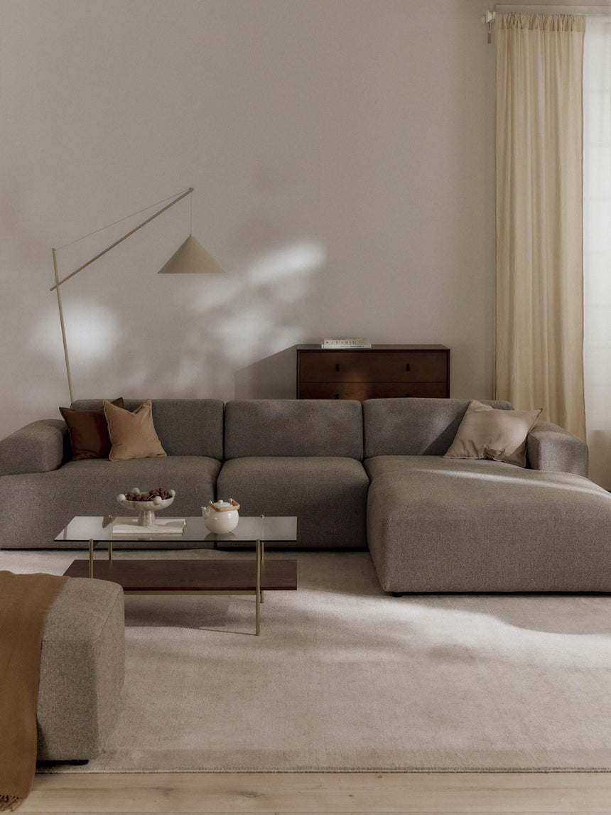 Mira Large Köşe Koltuk Boz Kahverengi