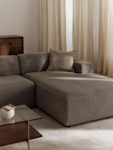 Mira Large Köşe Koltuk Boz Kahverengi