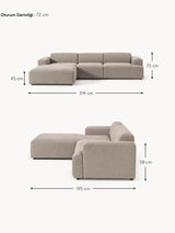 Mira Large Köşe Koltuk Boz Kahverengi