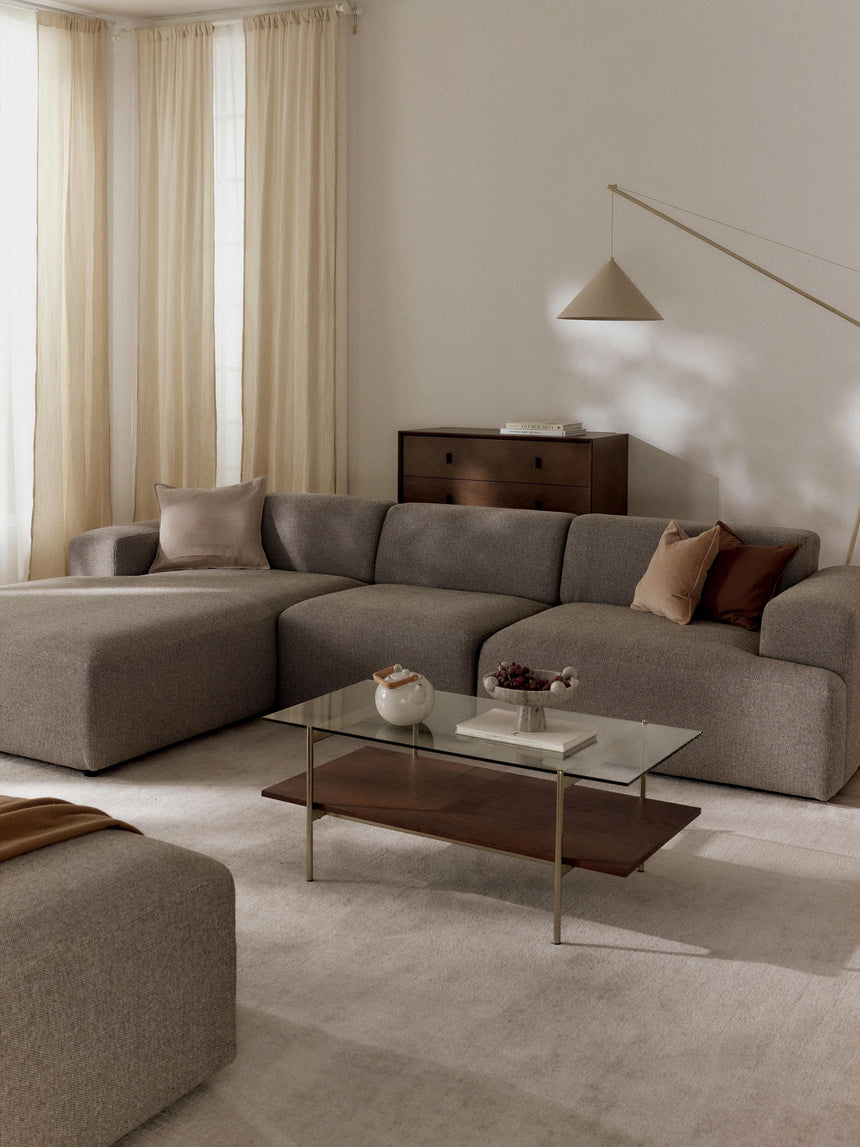 Mira Large Köşe Koltuk Boz Kahverengi