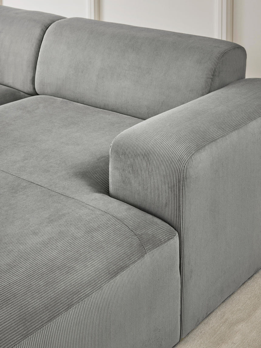 Mira Large Köşe Koltuk Gri Fitilli