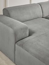 Mira Large Köşe Koltuk Gri Fitilli