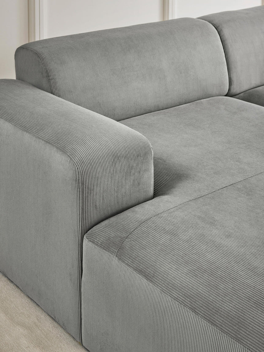 Mira Large Köşe Koltuk Gri Fitilli