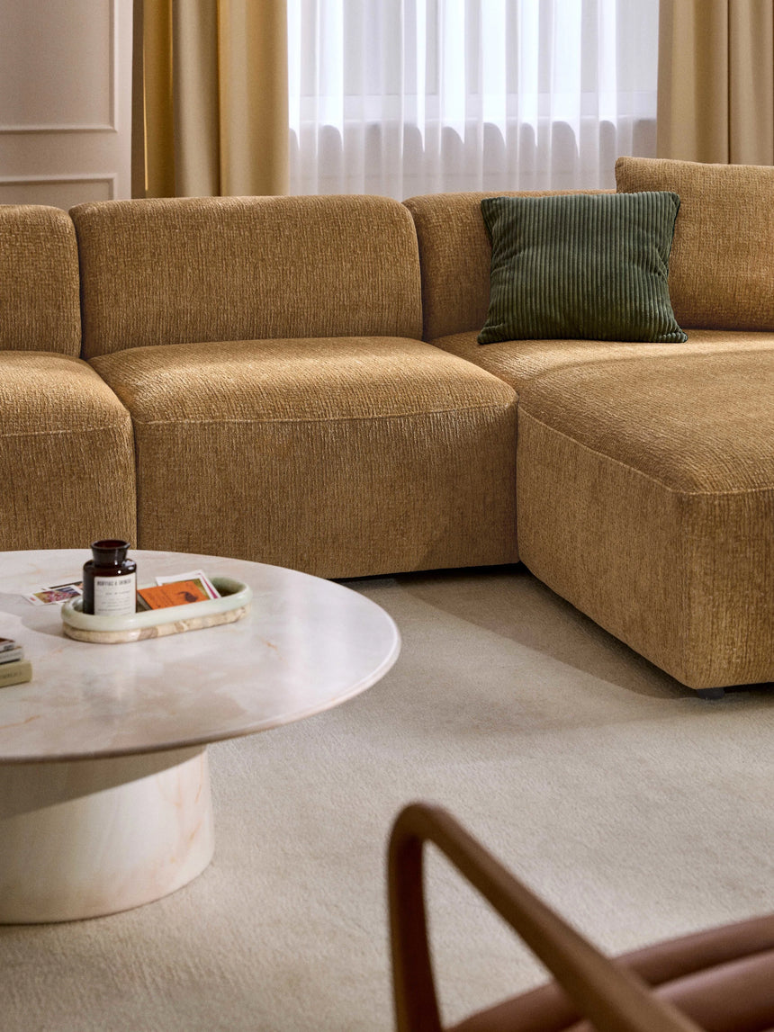 Mira Large Köşe Koltuk Hardal Sarısı Şönil