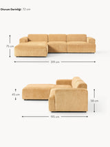 Mira Large Köşe Koltuk Hardal Sarısı Şönil