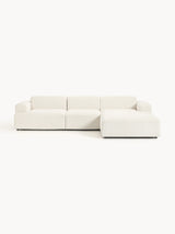 Mira Large Köşe Koltuk Kırık Beyaz Şönil