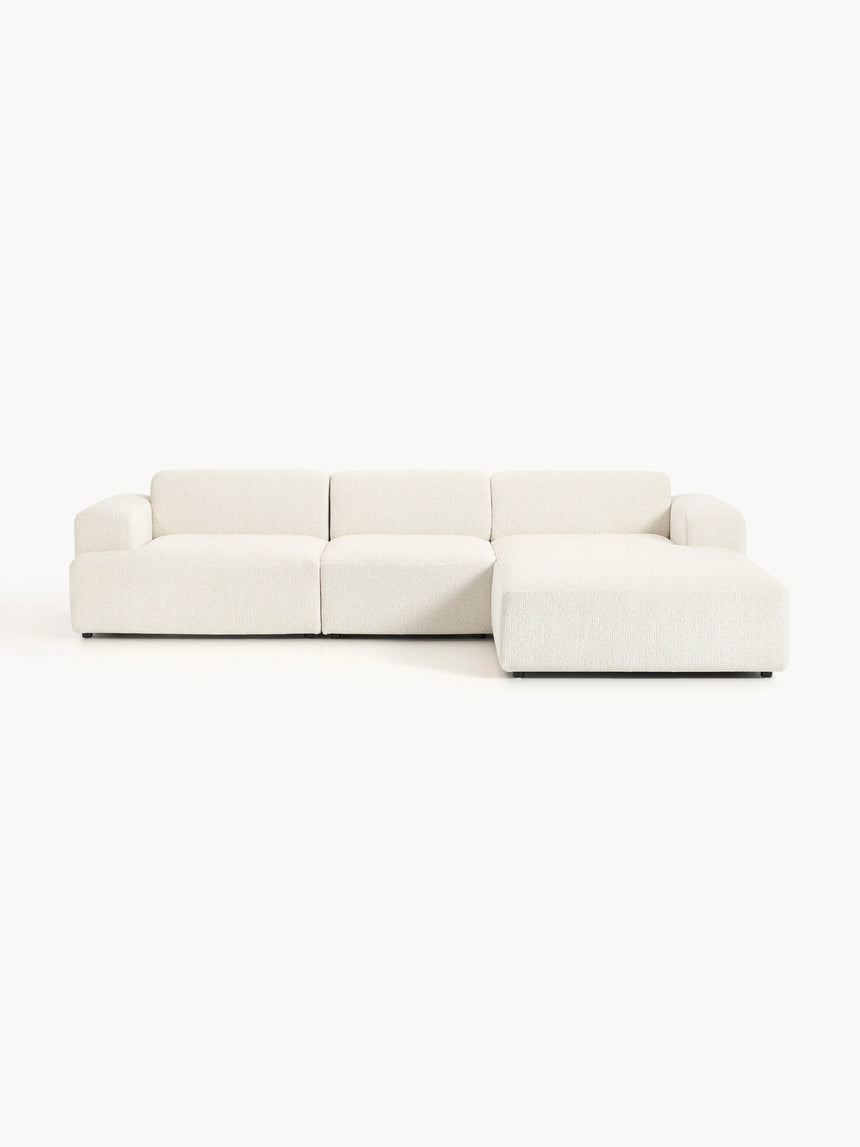 Mira Large Köşe Koltuk Kırık Beyaz Şönil