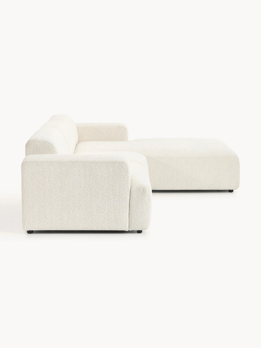 Mira Large Köşe Koltuk Kırık Beyaz Şönil