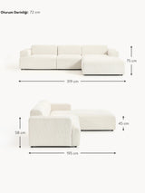 Mira Large Köşe Koltuk Kırık Beyaz Şönil