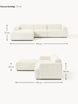 Mira Large Köşe Koltuk Kırık Beyaz Şönil