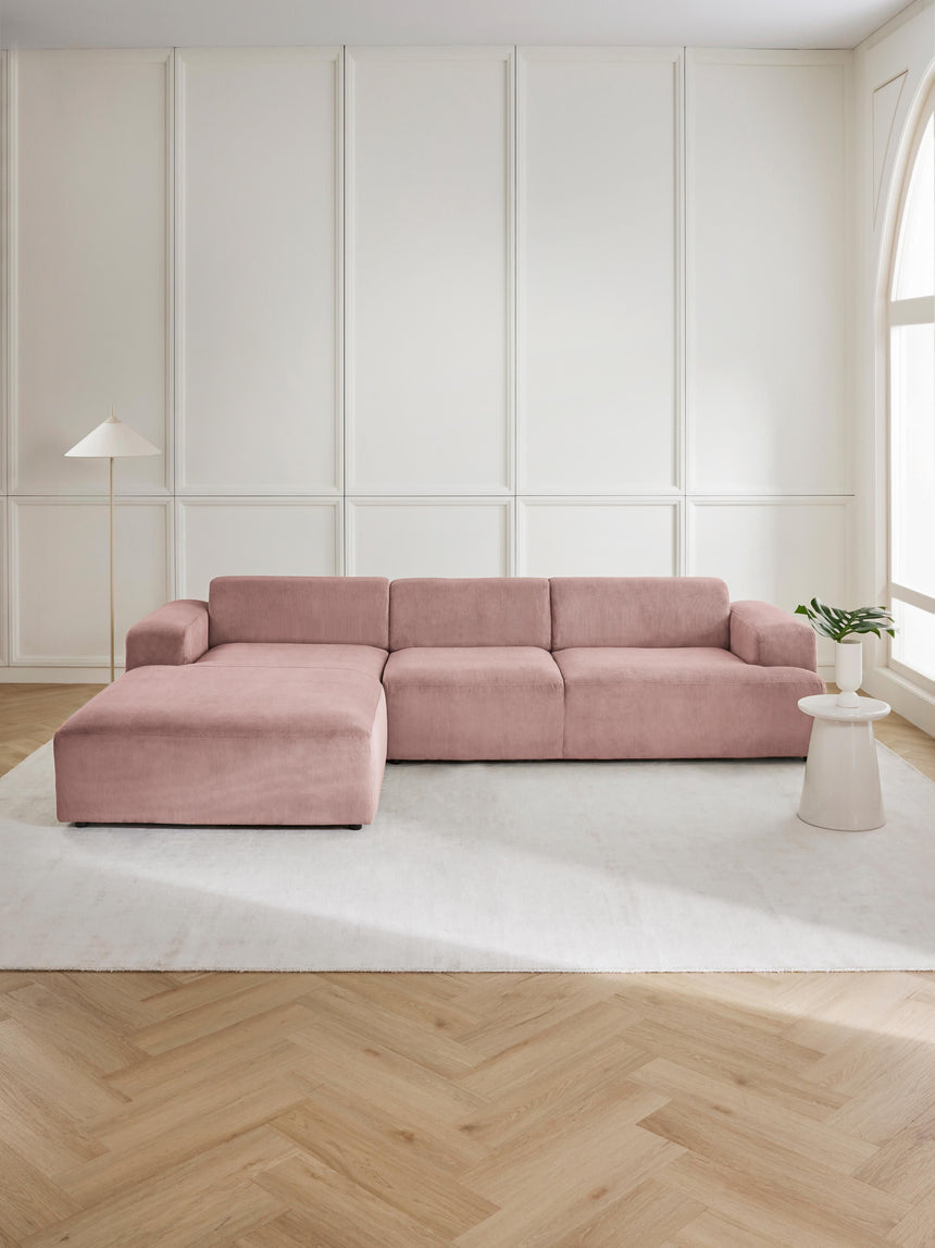 Mira Large Köşe Koltuk Pembe Fitilli