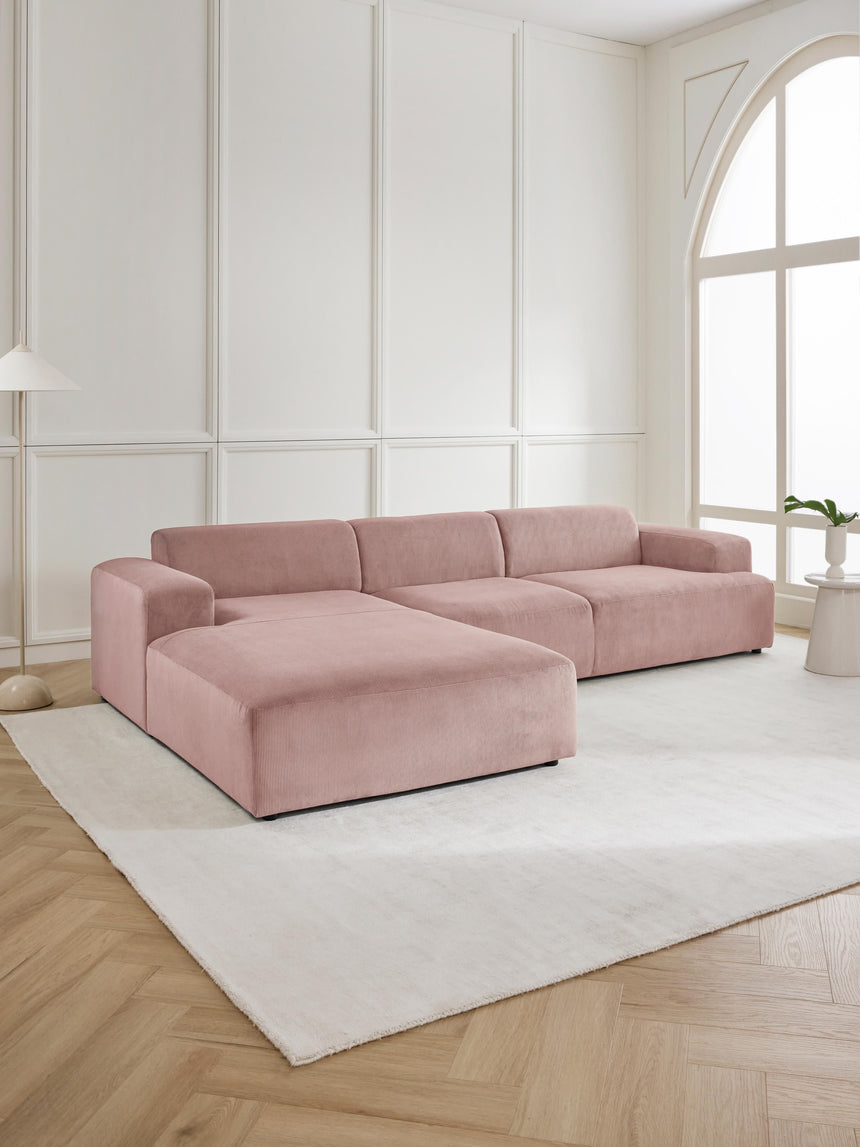 Mira Large Köşe Koltuk Pembe Fitilli