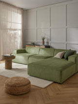 Mira Large Köşe Koltuk Zeytin Yeşili Fitilli