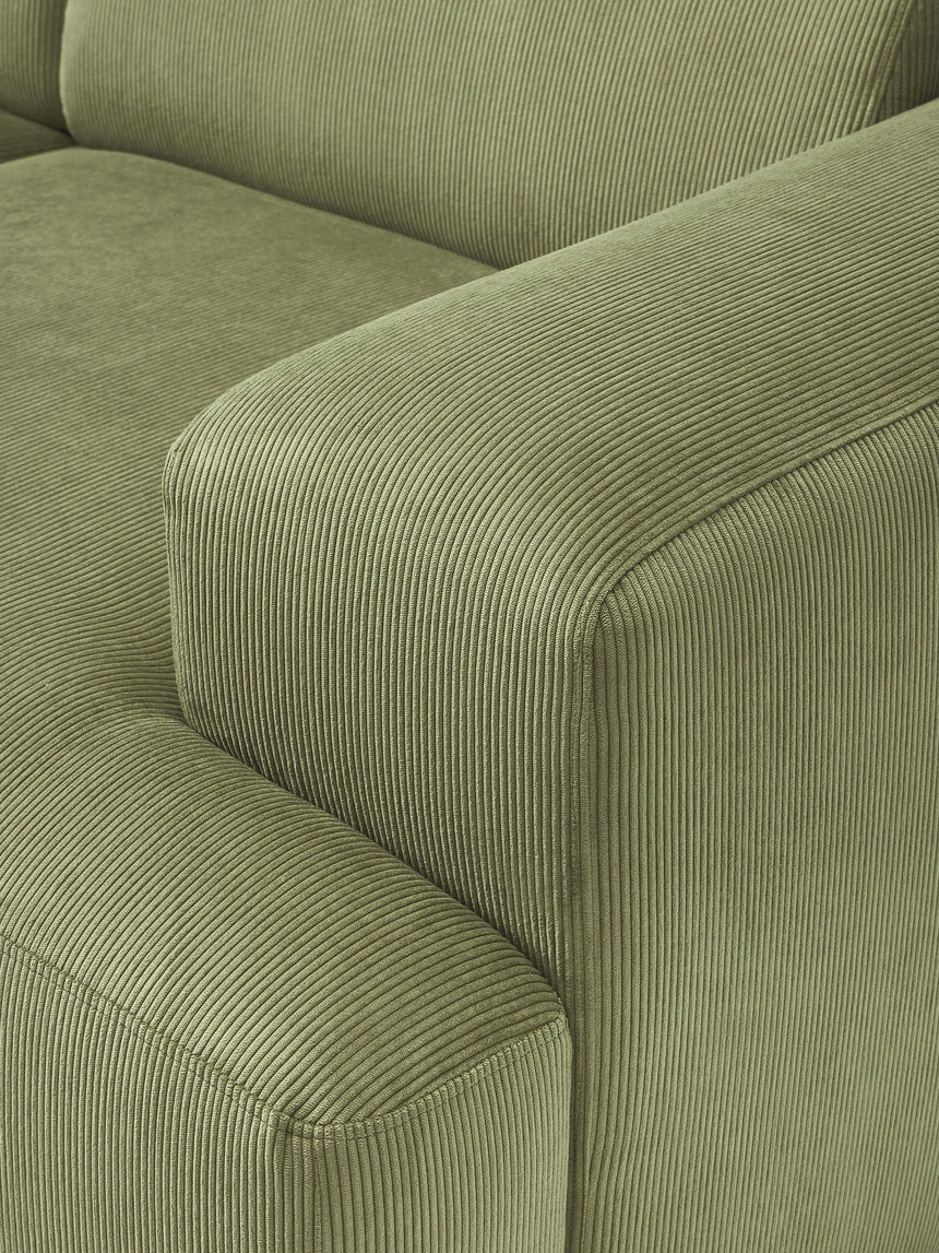 Mira Large Köşe Koltuk Zeytin Yeşili Fitilli