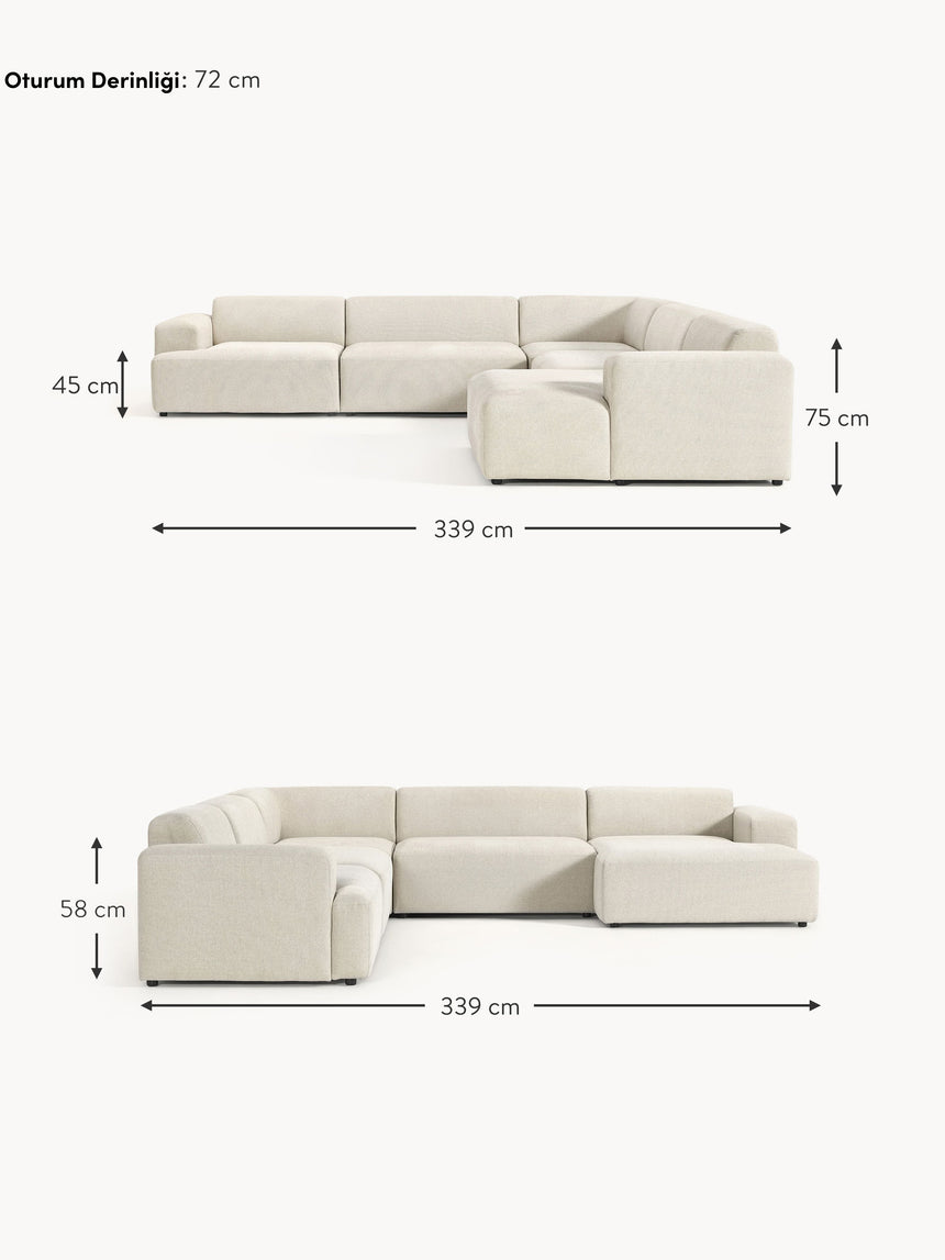 Mira Max Köşe Koltuk Açık Bej