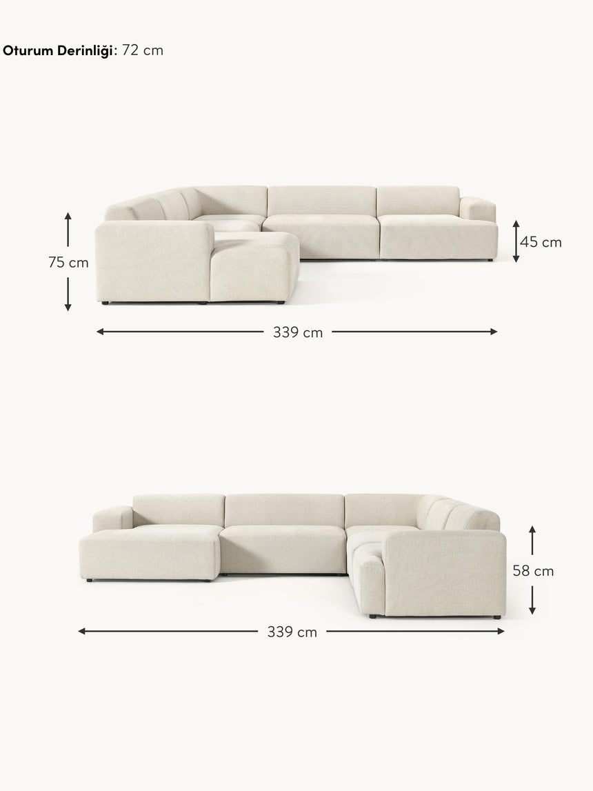 Mira Max Köşe Koltuk Açık Bej