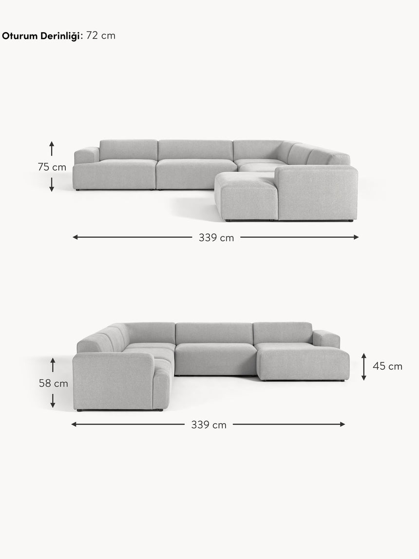Mira Max Köşe Koltuk Açık Gri