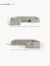 Mira Max Köşe Koltuk Gri Fitilli