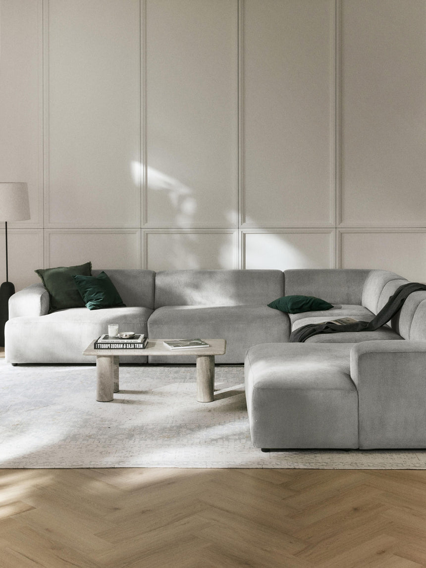 Mira Max Köşe Koltuk Gri Fitilli