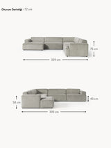 Mira Max Köşe Koltuk Gri Fitilli