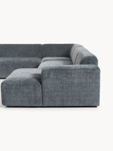 Mira Max Köşe Koltuk Gri Mavi Şönil