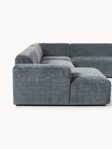 Mira Max Köşe Koltuk Gri Mavi Şönil