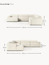 Mira Max Köşe Koltuk Kırık Beyaz