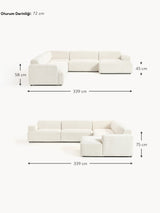 Mira Max Köşe Koltuk Kırık Beyaz Şönil