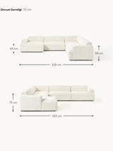 Mira Max Köşe Koltuk Kırık Beyaz Şönil