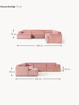 Mira Max Köşe Koltuk Pembe Fitilli