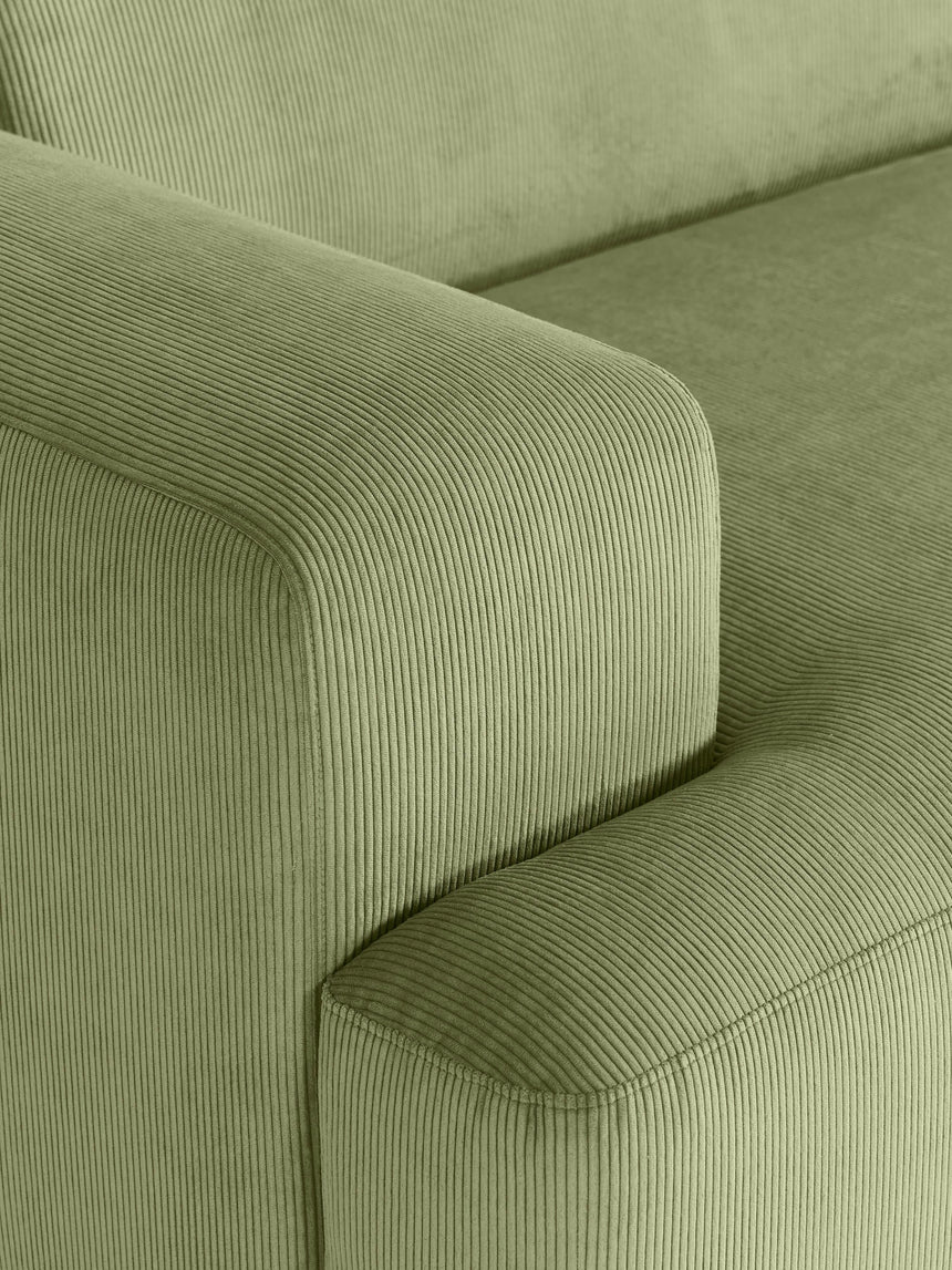 Mira Max Köşe Koltuk Zeytin Yeşili Fitilli