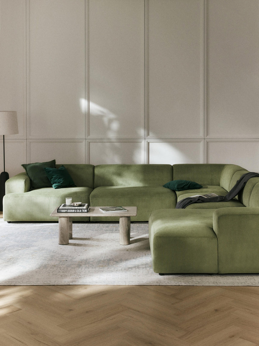 Mira Max Köşe Koltuk Zeytin Yeşili Fitilli