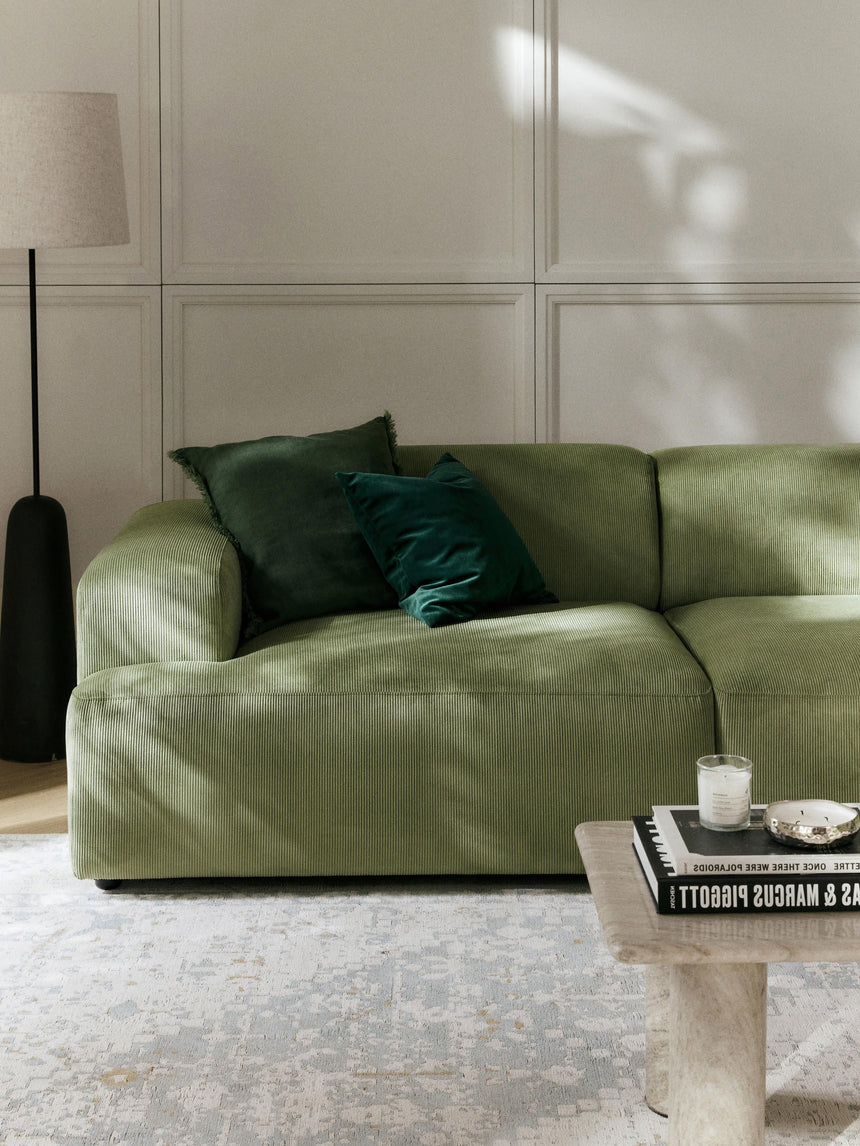 Mira Max Köşe Koltuk Zeytin Yeşili Fitilli