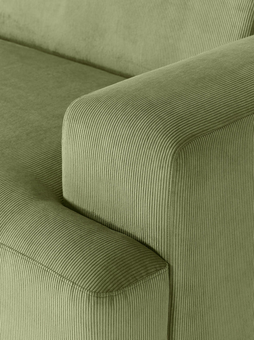 Mira Max Köşe Koltuk Zeytin Yeşili Fitilli