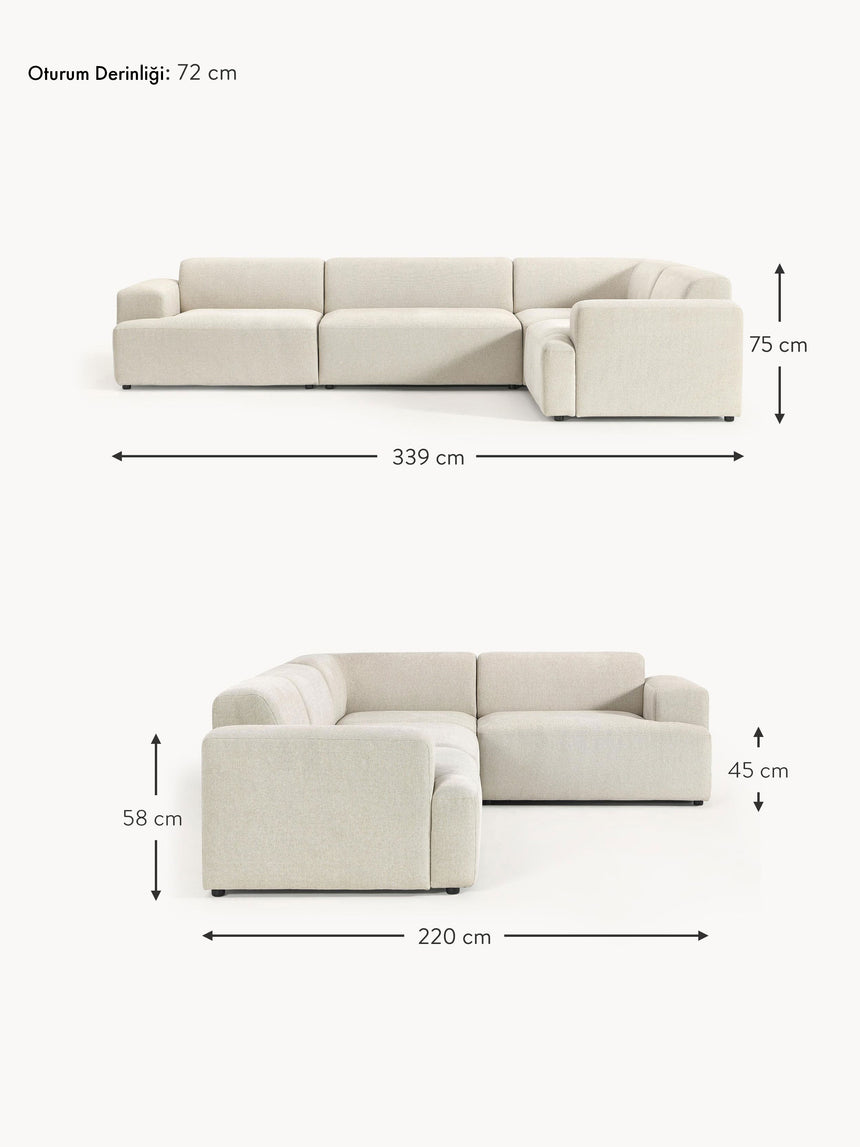 Mira Plus Köşe Koltuk Açık Bej