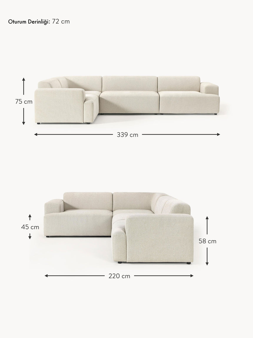 Mira Plus Köşe Koltuk Açık Bej