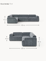 Mira Plus Köşe Koltuk Gri Mavi Şönil