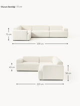 Mira Plus Köşe Koltuk Kırık Beyaz Şönil