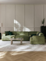 Mira Plus Köşe Koltuk Yeşil Fitilli