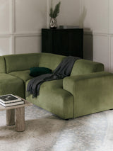 Mira Plus Köşe Koltuk Yeşil Fitilli