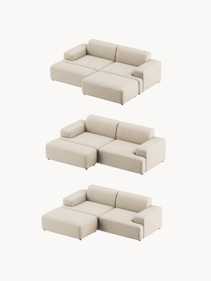 Mira Üçlü Koltuk Açık Bej