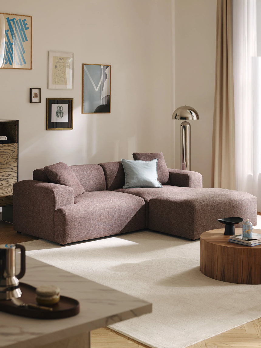 Mira Üçlü Koltuk Antik Pembe