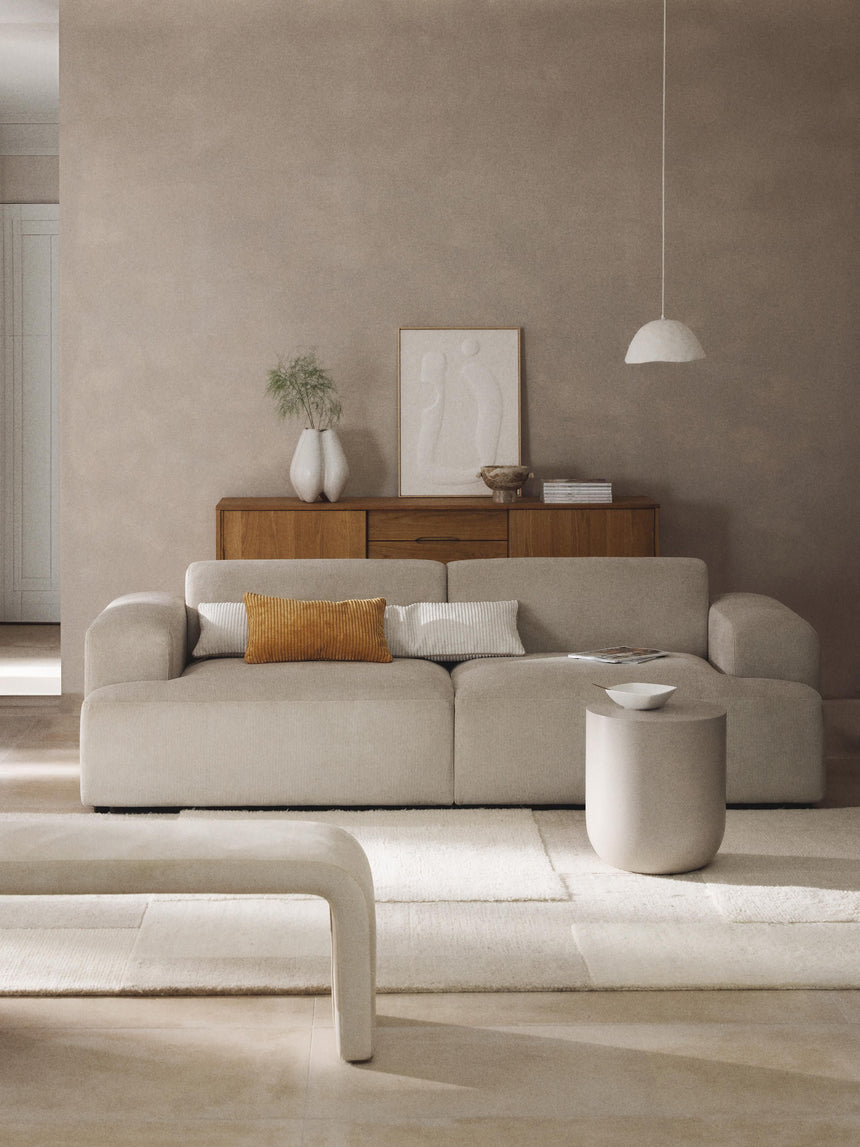 Mira Üçlü Koltuk Bej Fitilli