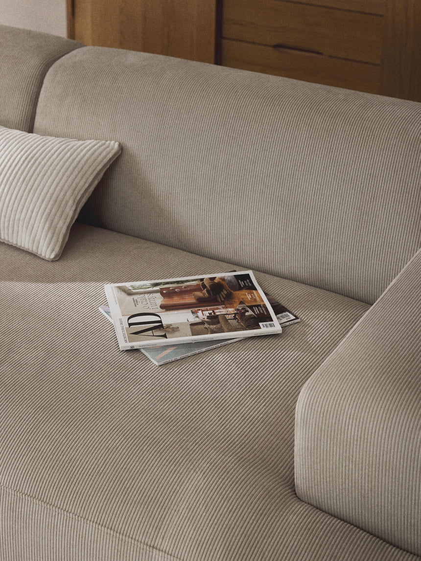 Mira Üçlü Koltuk Bej Fitilli