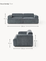 Mira Üçlü Koltuk Gri Mavi Şönil