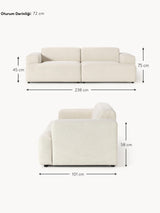 Mira Üçlü Koltuk Kırık Beyaz