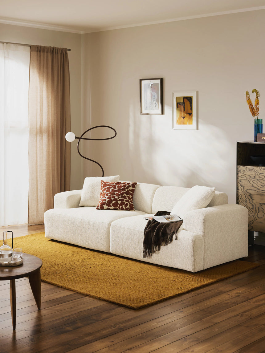 Mira Üçlü Koltuk Kırık Beyaz Şönil