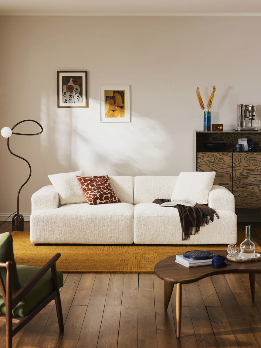 Mira Üçlü Koltuk Kırık Beyaz Şönil